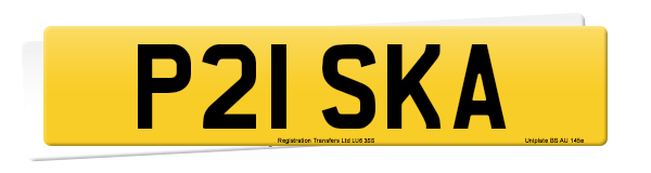 Registration number P21 SKA